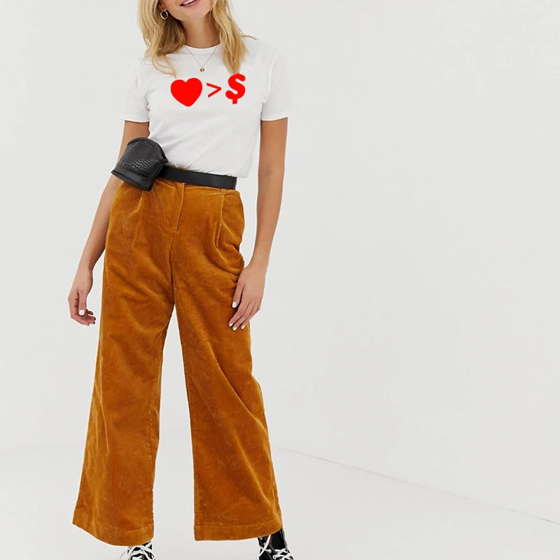 Summer T-Shirt Women Fashion Cotton Blend Short Love Is More Important Than Money Printed Casual Shirt Tops o-neck Tees Slim fit
Summer T-Shirt Women Fashion Cotton Blend Short Love Is More Important Than Money Printed Casual Shirt Tops o-neck Tees Slim fit