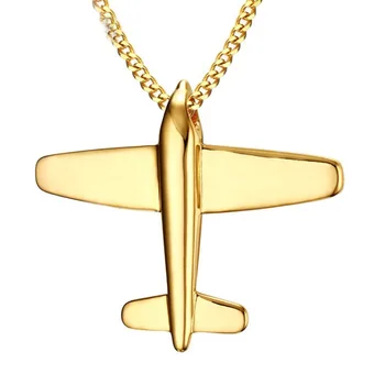 Silver Color/Gold Color 316L Stainless Steel Pendant Plane Aircraft Necklace With Free 60cm Chain Cool Men's Jewelry
Silver Color/Gold Color 316L Stainless Steel Pendant Plane Aircraft Necklace With Free 60cm Chain Cool Men's Jewelry