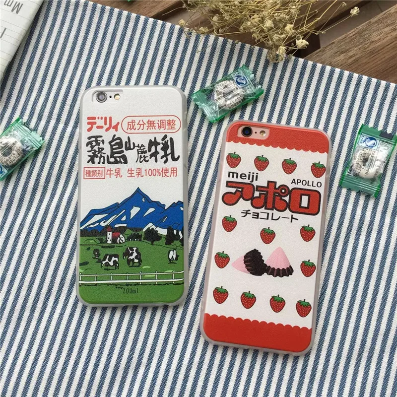 Image Meiji Chocolate Milk Case For Coque iPhone 6 6s 6 Plus 6s Plus Case TPU Silicone   Plastic Funda For Capa Para iPhone 6s Covers