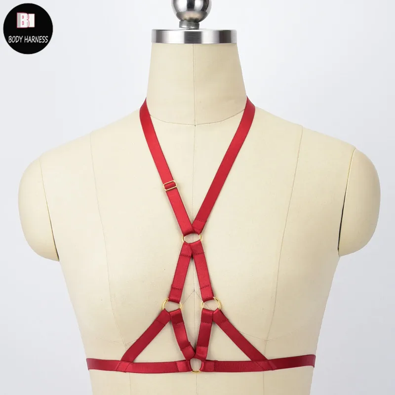 Red Harness Bra Fetish Rave Wear Crop Top Sexy Lingerie Bondage Body harness Wear Cosplay Pole Dance Harajuku Gothic Cage Bra
Red Harness Bra Fetish Rave Wear Crop Top Sexy Lingerie Bondage Body harness Wear Cosplay Pole Dance Harajuku Gothic Cage Bra