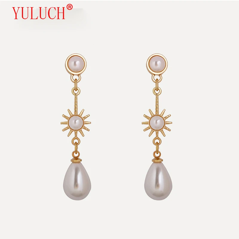 Фото YULUCH 2018 Simple Elegant Popular Personality Woman Aesthetic Pearl Long Pendant Jewelry Earrings Accessories Gift | Украшения и