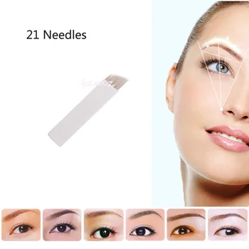 Tattoo needle 100pieces 21pin U Sterilized Stainless Steel 3D tattoo Embroidery Eyebrow Permanent Makeup Needles Blade Hot Sale
Tattoo needle 100pieces 21pin U Sterilized Stainless Steel 3D tattoo Embroidery Eyebrow Permanent Makeup Needles Blade Hot Sale