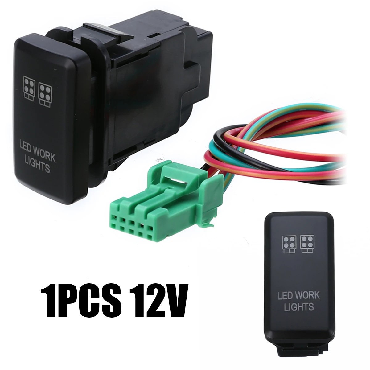 12V LED Work Light Switch Car Interior Single Throw ON-OFF Push Switches Set For Toyota Fortuner Hilux Tacoma 2005-2011
12V LED Work Light Switch Car Interior Single Throw ON-OFF Push Switches Set For Toyota Fortuner Hilux Tacoma 2005-2011