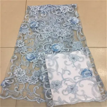 Nigerian Lace Fabrics For Blue Wedding 2018 African Lace Fabric High Quality 3D Appliqued French Lace Fabric X6
Nigerian Lace Fabrics For Blue Wedding 2018 African Lace Fabric High Quality 3D Appliqued French Lace Fabric X6