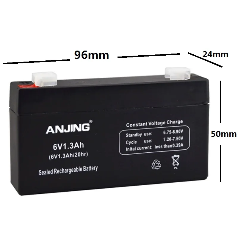6V 1.3AH Storage Battery Sealed Lead-acid Rechargeable Accumulator Replacement Children Toy Car Baby Carrier Backup 6V1.3AH
6V 1.3AH Storage Battery Sealed Lead-acid Rechargeable Accumulator Replacement Children Toy Car Baby Carrier Backup 6V1.3AH