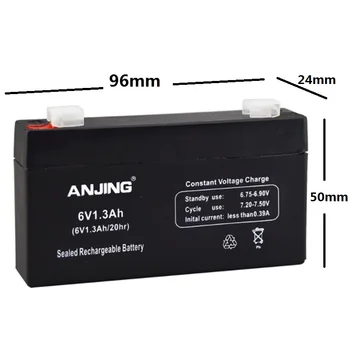 6V 1.3AH Storage Battery Sealed Lead-acid Rechargeable Accumulator Replacement Children Toy Car Baby Carrier Backup 6V1.3AH
6V 1.3AH Storage Battery Sealed Lead-acid Rechargeable Accumulator Replacement Children Toy Car Baby Carrier Backup 6V1.3AH