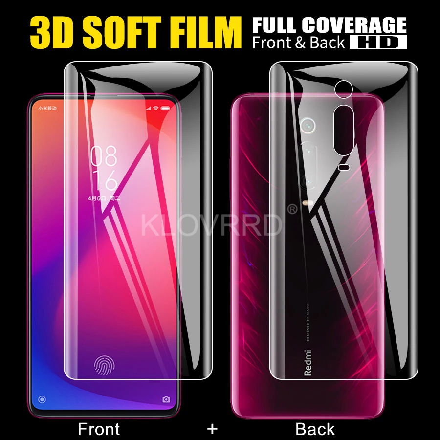 Front Back Cover Screen Protector For Xiaomi Mi 9 9T SE A2 Lite poco Pocophone F1 Redmi K20 note 7 6 5 pro Hydrogel Film Sticker
Front Back Cover Screen Protector For Xiaomi Mi 9 9T SE A2 Lite poco Pocophone F1 Redmi K20 note 7 6 5 pro Hydrogel Film Sticker