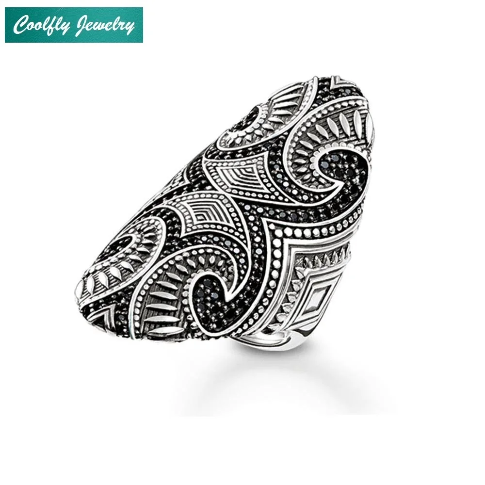 Maori Cultural Tattoo Ornament Cocktail Rings,2018 New Trendy 925 Sterling Silver Fashion Jewelry Glam Gift Ring For Women 
Maori Cultural Tattoo Ornament Cocktail Rings,2018 New Trendy 925 Sterling Silver Fashion Jewelry Glam Gift Ring For Women