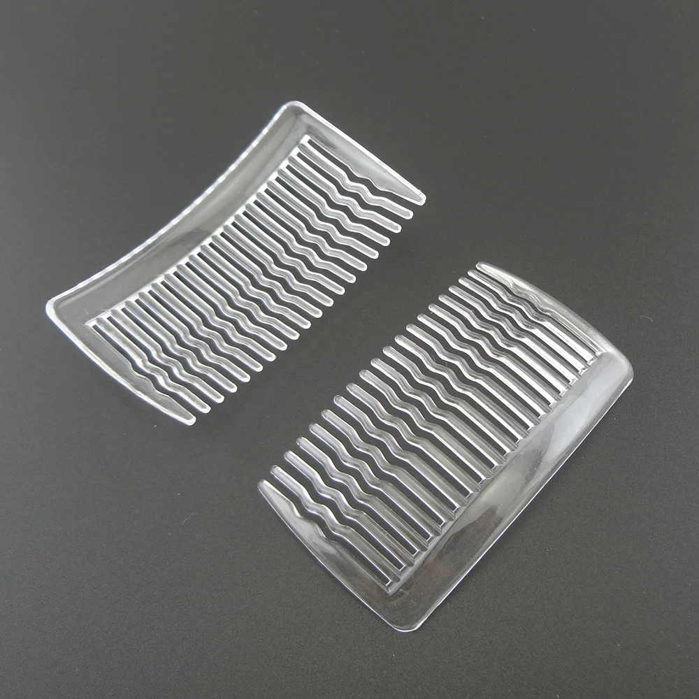 10PCS 4.3cm*7.6cm 20teeth Plain Clear Plastic Hair Combs with waved teeth for DIY hair accessories clear side comb
10PCS 4.3cm*7.6cm 20teeth Plain Clear Plastic Hair Combs with waved teeth for DIY hair accessories clear side comb