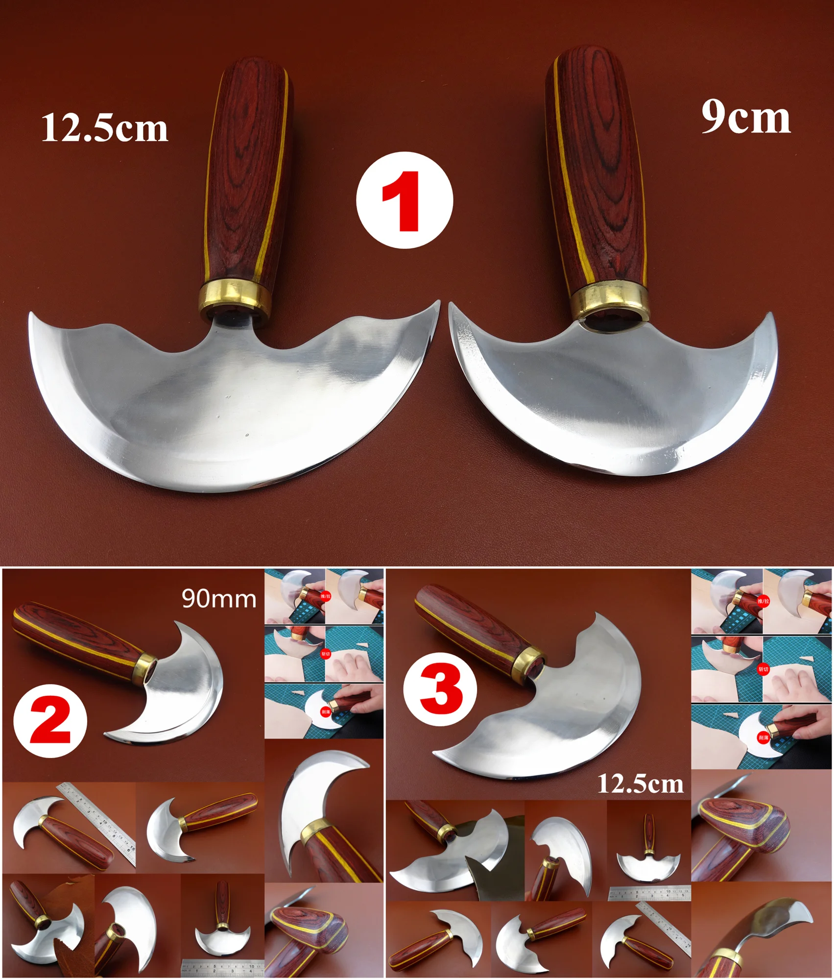 3Kind 9/12.5cm Leather Craft Hardwood Handle Swiss High Speed Steel Round Head Cutting Cutter Knife Tool Sewing Stitching Carve
3Kind 9/12.5cm Leather Craft Hardwood Handle Swiss High Speed Steel Round Head Cutting Cutter Knife Tool Sewing Stitching Carve