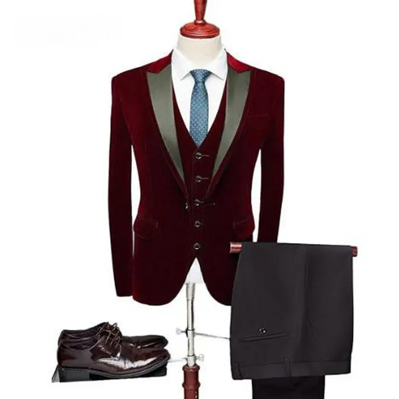 Costume Homme 2019 Groomsmen Suit For Men Terno Slim Fit 3 Pieces Burgundy Blazer Wedding Groom Tuxedo Mens Velvet Prom Suit
Costume Homme 2019 Groomsmen Suit For Men Terno Slim Fit 3 Pieces Burgundy Blazer Wedding Groom Tuxedo Mens Velvet Prom Suit