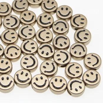 CHONGAI 12mm 50Pcs Acrylic Imitation Metal Gold Round Smiley Face Spacer beads For Jewelry Making DIY Accessories
CHONGAI 12mm 50Pcs Acrylic Imitation Metal Gold Round Smiley Face Spacer beads For Jewelry Making DIY Accessories
