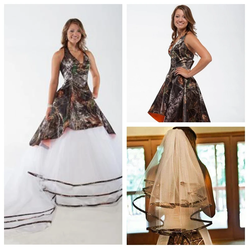 2017 Top Sale Halter Camo Wedding Dresses With Detachable Tulle Skirt Bridal Gowns Lace Up With Veil Custom Plus Size Camouflage
2017 Top Sale Halter Camo Wedding Dresses With Detachable Tulle Skirt Bridal Gowns Lace Up With Veil Custom Plus Size Camouflage