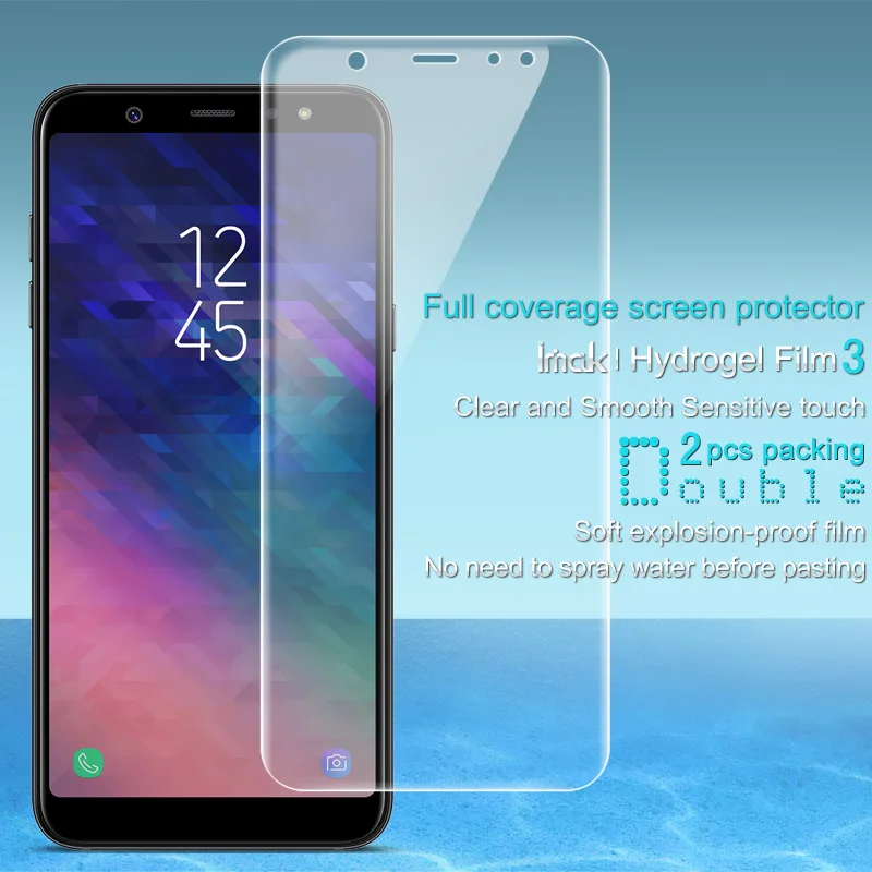 Imak 2pcs Anti Glare Hydrogel Film 3th Gener for Samsung Galaxy A9 Star Lite A6050 3D Full Cover Screen Protector | Мобильные