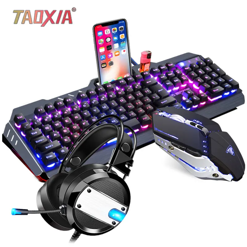 Mechanical Keyboard And Mouse Headset Three-piece Suit Desktop Computer Notebook Gaming Peripherals Home Internet Cafes E-sports
Mechanical Keyboard And Mouse Headset Three-piece Suit Desktop Computer Notebook Gaming Peripherals Home Internet Cafes E-sports