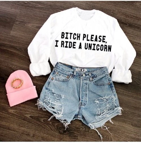 Bitch Please I Ride a Unicorn White CrewNeck Sweatshirts Women Men Tops Jumper Outfits Tops Hoodie Sweats
Bitch Please I Ride a Unicorn White CrewNeck Sweatshirts Women Men Tops Jumper Outfits Tops Hoodie Sweats