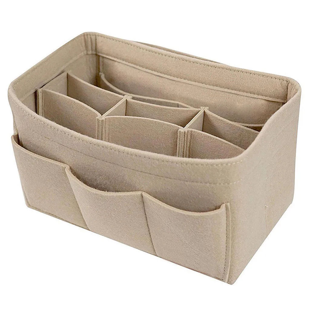NEW creative solid Multi-pocket Felt Insert Bag Zipper Handbag Purse Organizer Holder Makeup Travel bag mutfak organizer
NEW creative solid Multi-pocket Felt Insert Bag Zipper Handbag Purse Organizer Holder Makeup Travel bag mutfak organizer