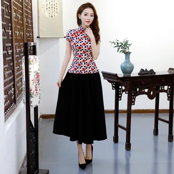 New Summer Womens Blouse Skirt Sets Traditional Chinese 2pc Short Sleeve Shirt Mandarin Collar Cheongsam Dress Size S-XXXL 9975
New Summer Womens Blouse Skirt Sets Traditional Chinese 2pc Short Sleeve Shirt Mandarin Collar Cheongsam Dress Size S-XXXL 9975