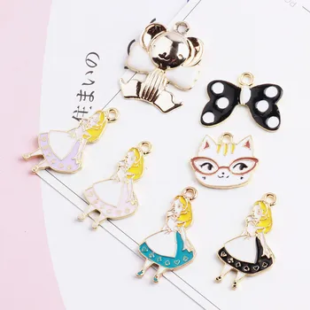 diy jewelry making 50pcs/lot alloy drop oil gold tone cartoon girls/bears/bowknots/cat heads shape metal fashion pendants charms
diy jewelry making 50pcs/lot alloy drop oil gold tone cartoon girls/bears/bowknots/cat heads shape metal fashion pendants charms