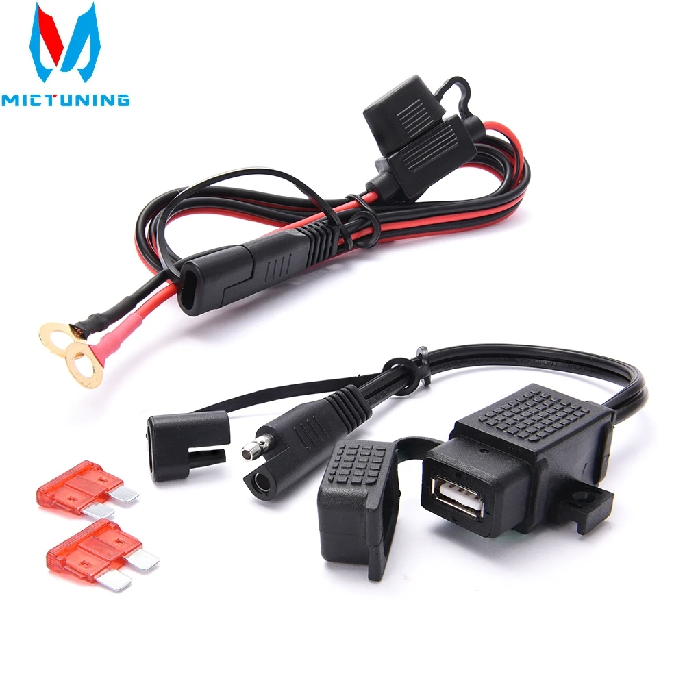 Universal Waterproof SAE to Dual USB Cable Power Adapter 2.1A Big Power Port Modified For Motorcycle Mobilephone MP3/4 GPS
Universal Waterproof SAE to Dual USB Cable Power Adapter 2.1A Big Power Port Modified For Motorcycle Mobilephone MP3/4 GPS