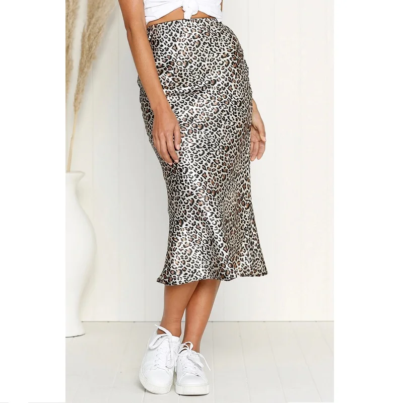 Women Leopard Print Skirt Elastic High Waist Ladies Skirts Casual Womens Stretch Spring Summer 2019 New Trunpet Midi Skirt
Women Leopard Print Skirt Elastic High Waist Ladies Skirts Casual Womens Stretch Spring Summer 2019 New Trunpet Midi Skirt