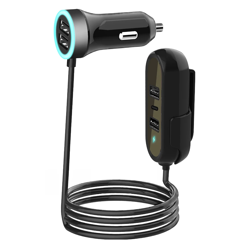 PD 18W Universal Front/Rear Seat Car Charger 5 USB Mobile Phone Quick Charge Adapter Suitable for Multiple Backseat Charging
PD 18W Universal Front/Rear Seat Car Charger 5 USB Mobile Phone Quick Charge Adapter Suitable for Multiple Backseat Charging