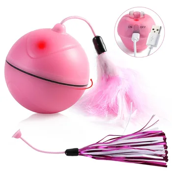 USB Rechargeable Run Away Rotate LED Cat Ball Feather Cat Chaser Rolling Ball Interactive Toy Pet Dog Kitten Toy Funny Playing
USB Rechargeable Run Away Rotate LED Cat Ball Feather Cat Chaser Rolling Ball Interactive Toy Pet Dog Kitten Toy Funny Playing
