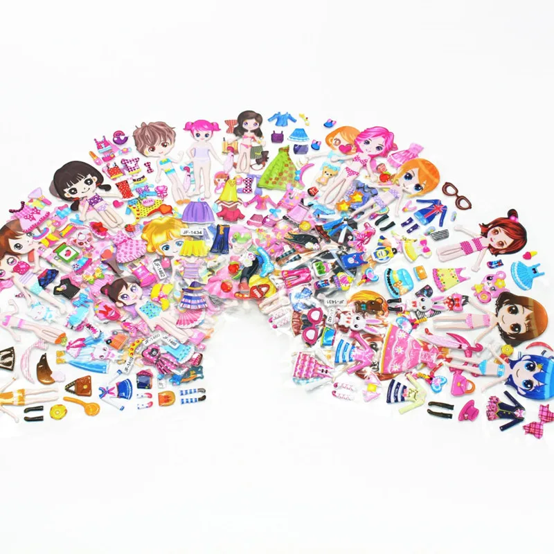 3D Stickers Dress Up Cartoon Children Girls Dolls Letters Number Fruit Vegetable Smile Heart Stickers Bubble Stickers Gift Decor
3D Stickers Dress Up Cartoon Children Girls Dolls Letters Number Fruit Vegetable Smile Heart Stickers Bubble Stickers Gift Decor