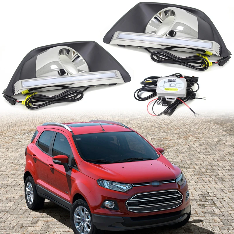 2Pcs Car LED Light DRL Daytime running light lamp with fog lamp cover for Ford Ecosport 2013 2014
2Pcs Car LED Light DRL Daytime running light lamp with fog lamp cover for Ford Ecosport 2013 2014