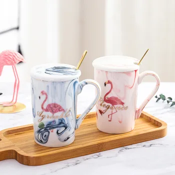 400ml Marble Pattern Cute Cartoon Flamingo Coffee Mug Home Porcelain Ceramic Milk Tea Cups with Gold Spoon Lid Lovers Gift
400ml Marble Pattern Cute Cartoon Flamingo Coffee Mug Home Porcelain Ceramic Milk Tea Cups with Gold Spoon Lid Lovers Gift