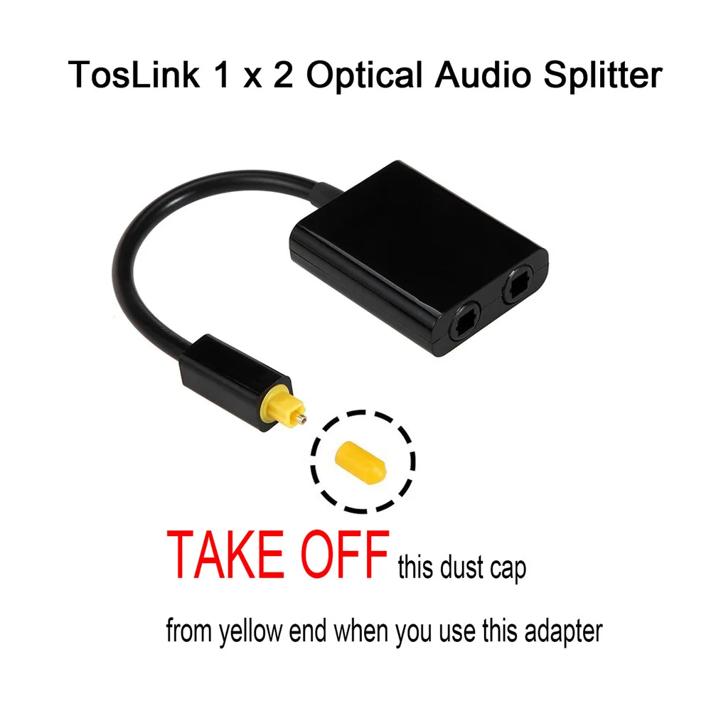 1 до 2 Цифровой SPDIF оптический аудио сплиттер Way разделитель toslink адаптер вход