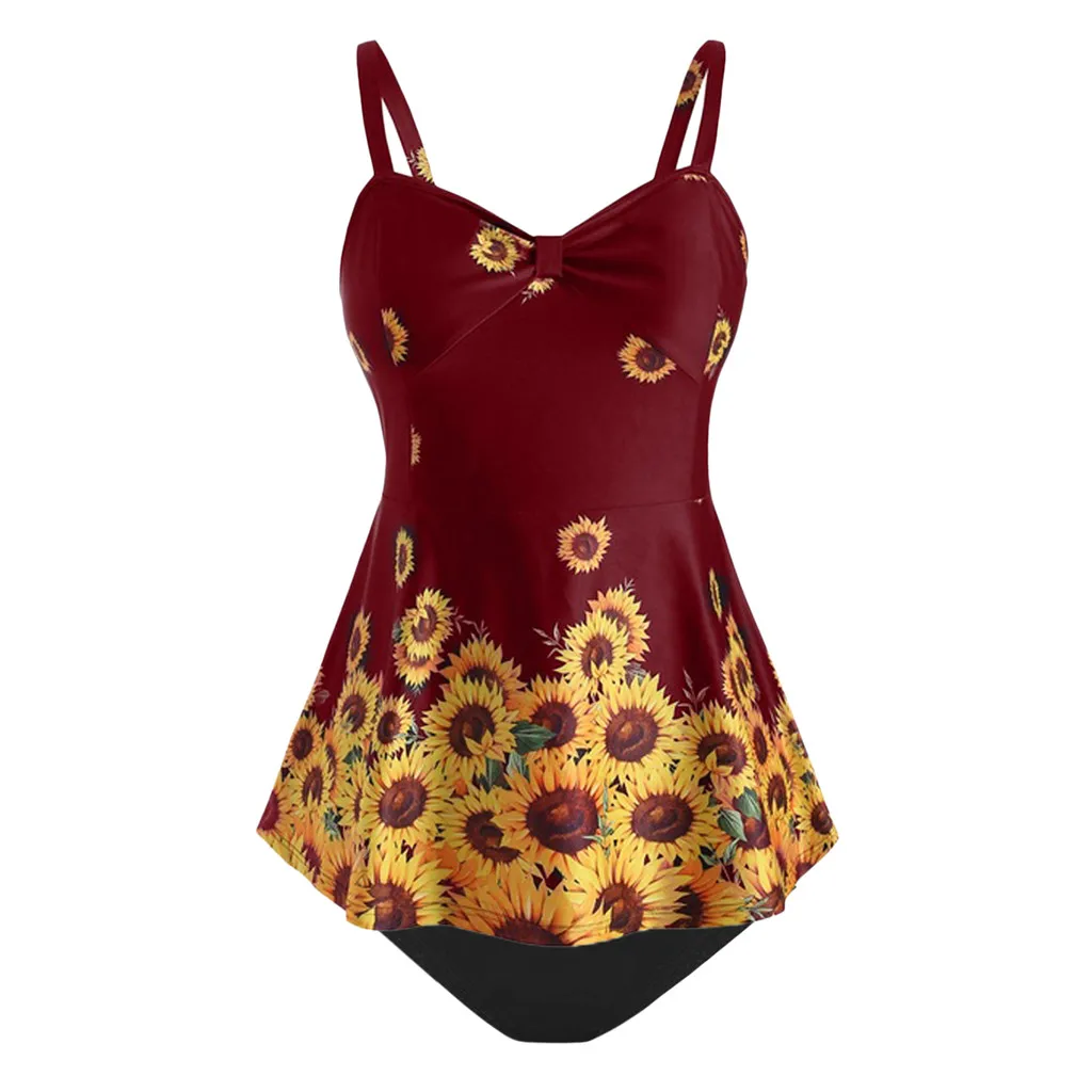 Women Plus Size Ladies Sunflower Printed Slimming Wave-edged Split Swimming Top Beach Bathing Suits 2019 Biquini Mujer #3
Women Plus Size Ladies Sunflower Printed Slimming Wave-edged Split Swimming Top Beach Bathing Suits 2019 Biquini Mujer #3