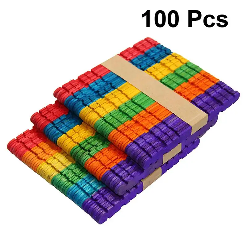 100 PCS Colorful Wooden Rods Sticks Designs Wood Craft Popsicle Toys Bars Sticks For DIY Arts & Crafts Kids Education Toy A3
100 PCS Colorful Wooden Rods Sticks Designs Wood Craft Popsicle Toys Bars Sticks For DIY Arts & Crafts Kids Education Toy A3