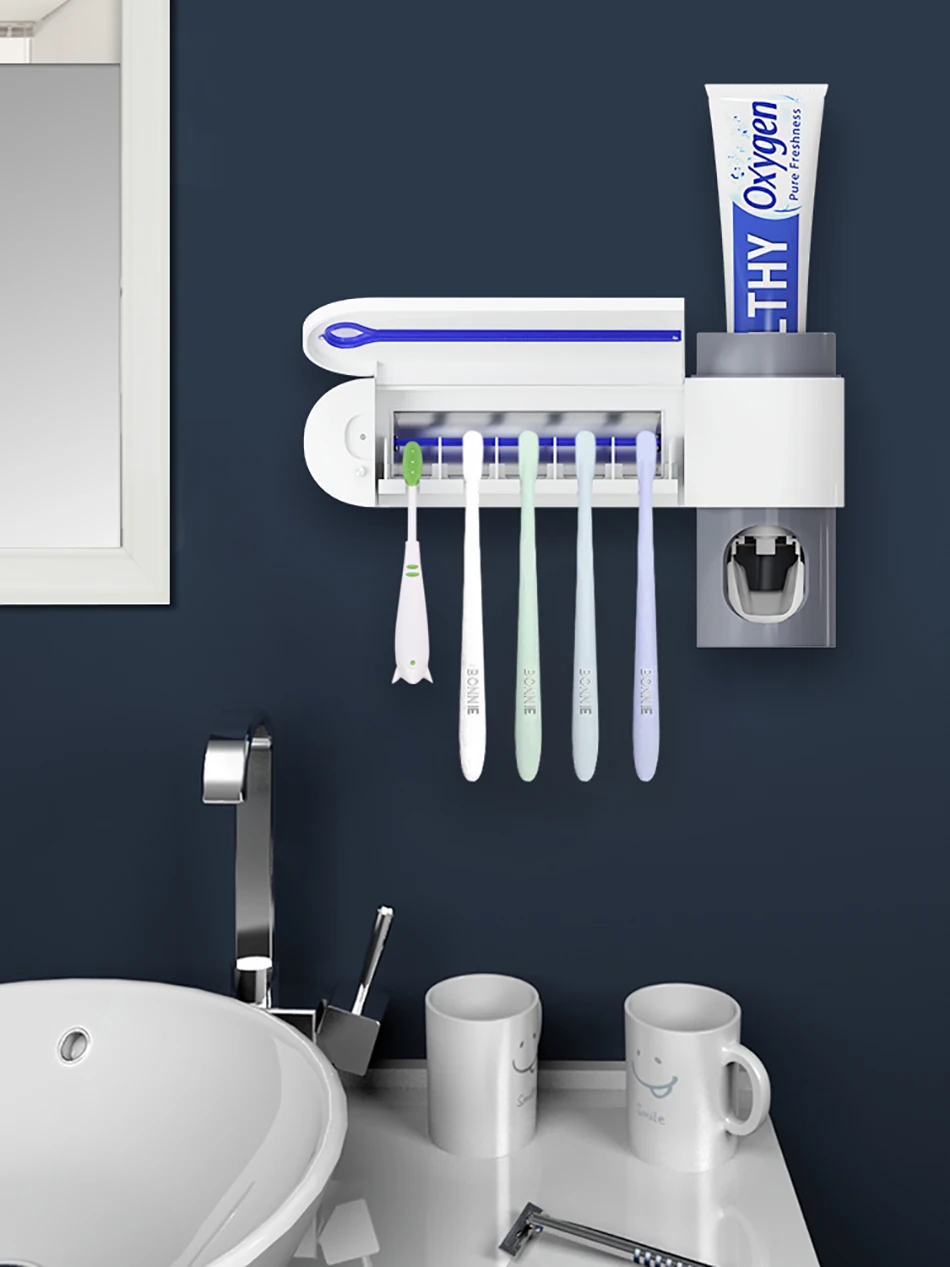 Ultraviolet 2 in 1 Toothbrush Sterilizer Toothbrush Holder Automatic Toothpaste Squeezers Home Bathroom Set
Ultraviolet 2 in 1 Toothbrush Sterilizer Toothbrush Holder Automatic Toothpaste Squeezers Home Bathroom Set