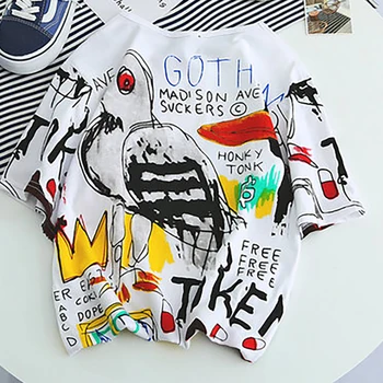 Summer Graffiti Men Tshirt Funny Cotton Printed Harajuku Mens Loose T Shirts Hip Hop Kpop Punk T-Shirt Streetwear Tees G6G81
Summer Graffiti Men Tshirt Funny Cotton Printed Harajuku Mens Loose T Shirts Hip Hop Kpop Punk T-Shirt Streetwear Tees G6G81