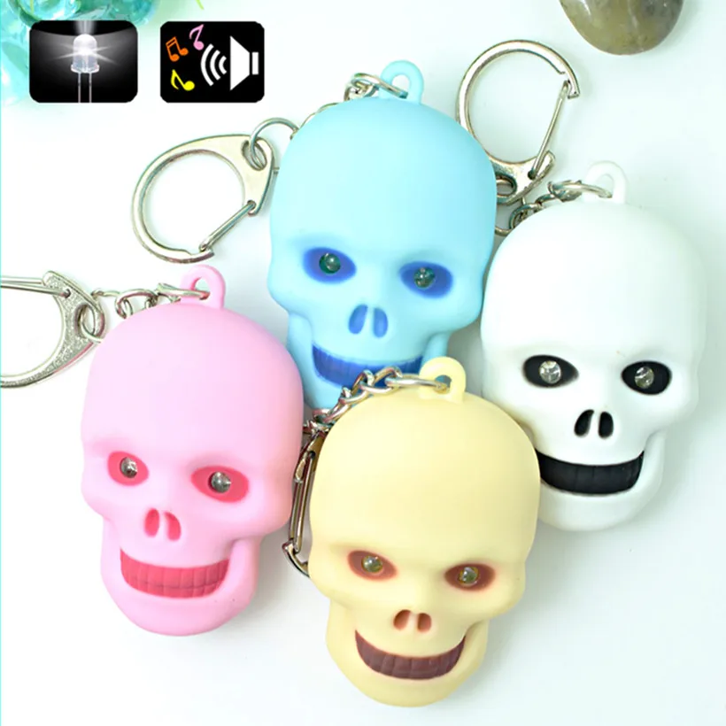 2016 Halloween ornaments Ghost head LED luminous key chain with Sound Skull Key Holder Mini Flashlight Skeleton Keyring Pendant
2016 Halloween ornaments Ghost head LED luminous key chain with Sound Skull Key Holder Mini Flashlight Skeleton Keyring Pendant