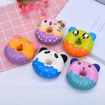 

Cute Board Game Toy PU Slow Rebound Squishy Portable Vent Cute Decompression Toy Smile Face Donut Soft Toy