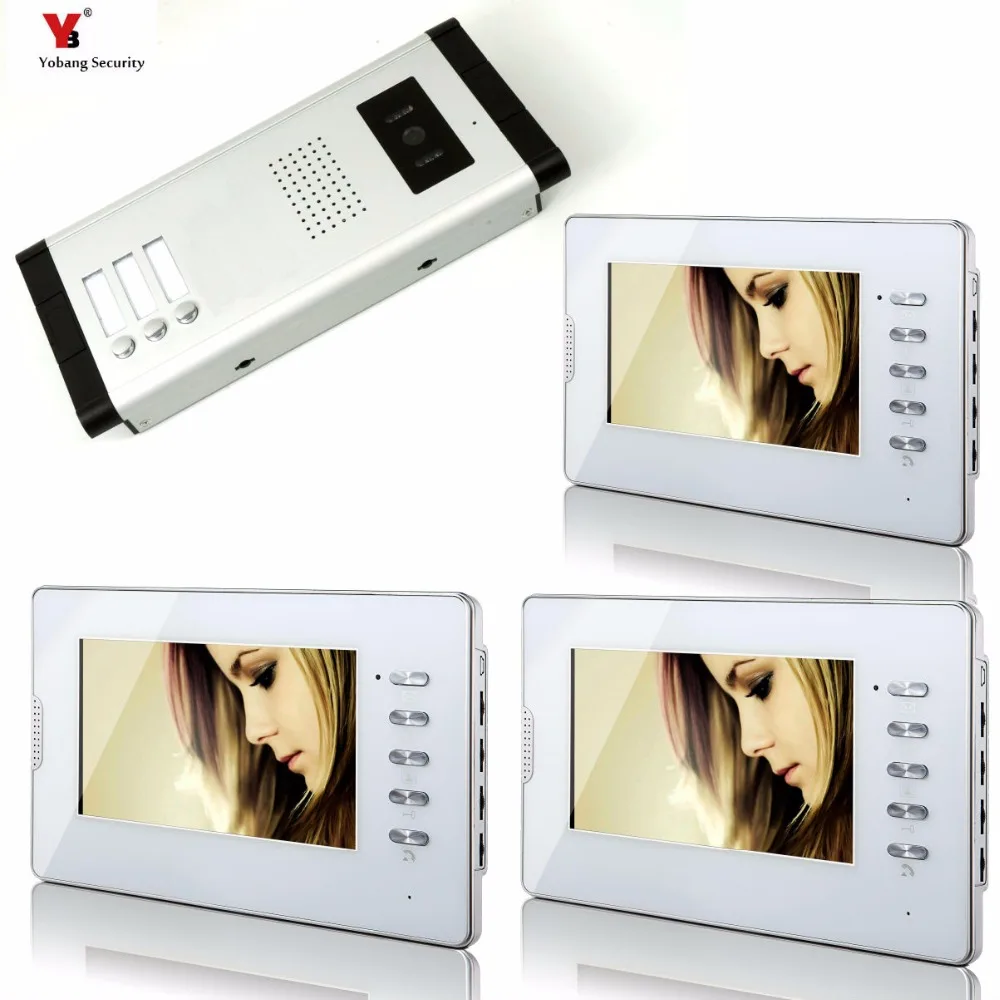 YobangSecurity 7" Apartment Video Intercom Door Phone Doorbell System IR Camera Touch Key For 3 family
YobangSecurity 7" Apartment Video Intercom Door Phone Doorbell System IR Camera Touch Key For 3 family