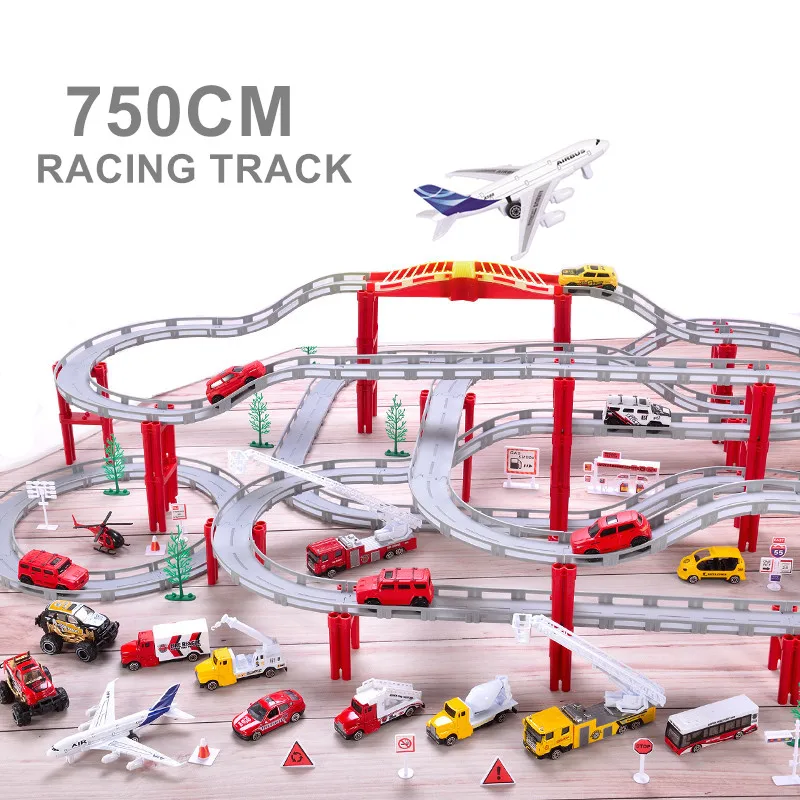 750cm Electric Racing Track 4pcs Electric Car + 7pcs Alloy Car Multi-layer Stereoscopic Large Racing Track Toys For Children
750cm Electric Racing Track 4pcs Electric Car + 7pcs Alloy Car Multi-layer Stereoscopic Large Racing Track Toys For Children