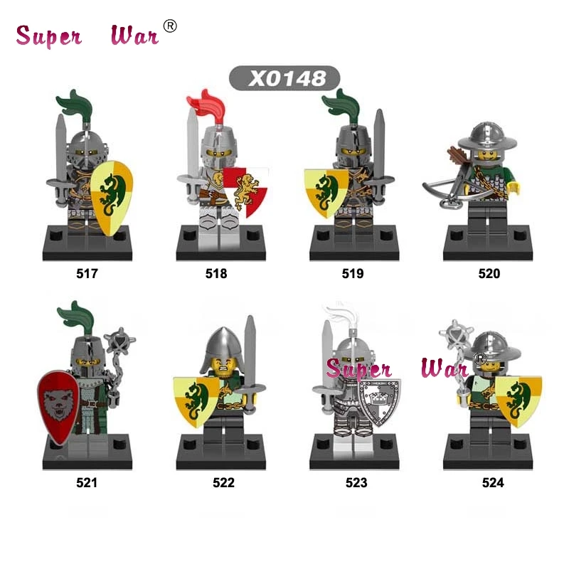 

Single super heroes dc Medieval Knights Gladiatus Dragon building blocks model bricks toy for children