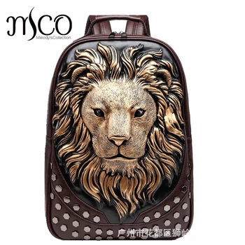 3D Emboss Lion Head Rivet Gother Backpack For Men Women High Quality PU Leather Travel Backpacks Laptop Teenager School Bag
3D Emboss Lion Head Rivet Gother Backpack For Men Women High Quality PU Leather Travel Backpacks Laptop Teenager School Bag