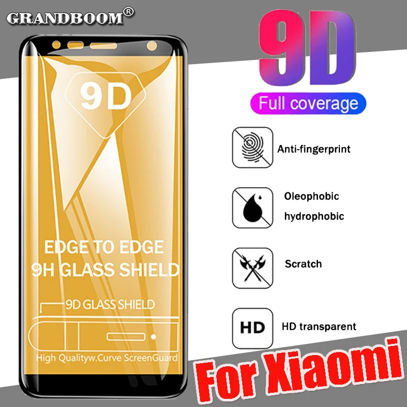 

10pcs 9D Full Cover Curved Tempered Glass Screen Protector For Xiaomi Redmi Note 7 6 Pro 6A GO Y2 S2 Anti-Scratch Guard Film