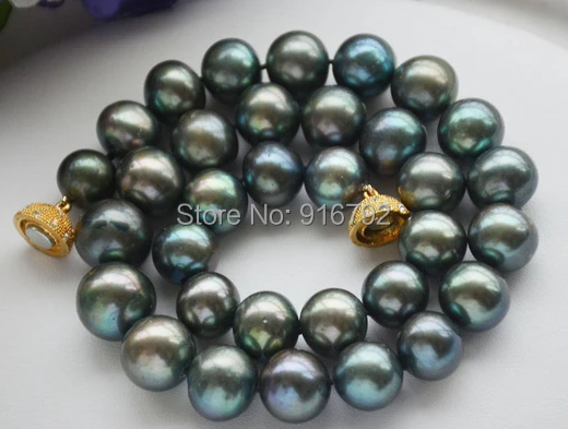Wholesale>>> Huge 13mm ROUND Peacock Black cultured PEARL NECKLACE 17inch 
Wholesale>>> Huge 13mm ROUND Peacock Black cultured PEARL NECKLACE 17inch