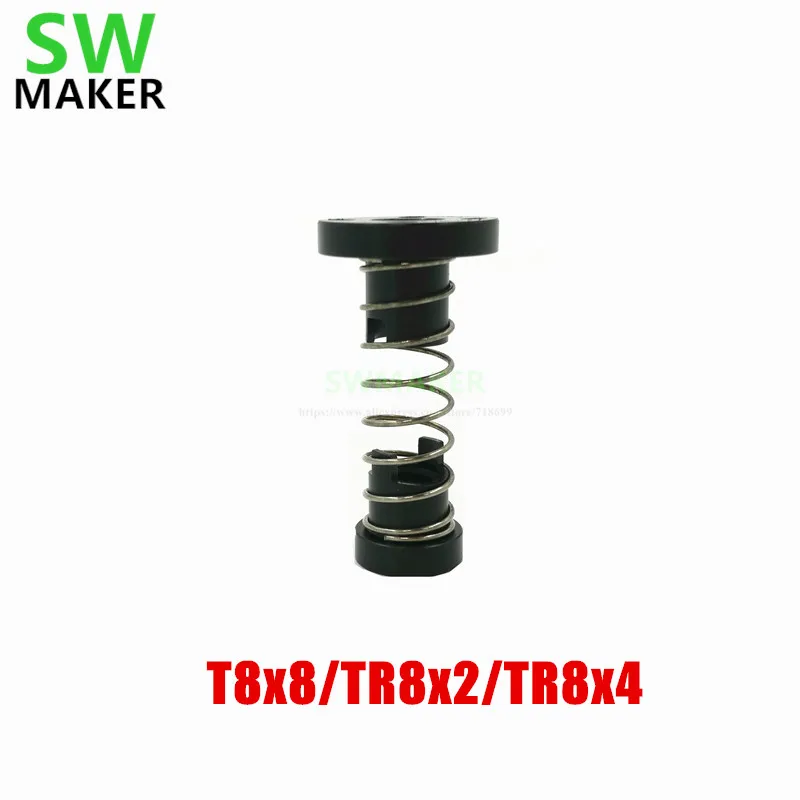 2pcs Delrin Anti-Backlash Silent Nut for 8mm T8x8/TR8x2/TR8x4 Lead Screw Trapezoidal ACME lead screw nut very smooth
2pcs Delrin Anti-Backlash Silent Nut for 8mm T8x8/TR8x2/TR8x4 Lead Screw Trapezoidal ACME lead screw nut very smooth