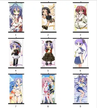 

Japanese Anime Lucky Star Izumi Konata & Hiiragi Kagami & Takara Miyuki Home Decor Wall Scroll Poster Decorative Pictures