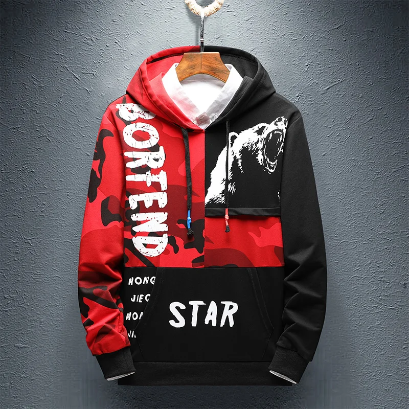 XXXL Bear Print Pullover Men Hooded Sweatshirt With Hood Streetwear Hip Hop Hoodies Letter Anime Black Clothing Men
XXXL Bear Print Pullover Men Hooded Sweatshirt With Hood Streetwear Hip Hop Hoodies Letter Anime Black Clothing Men