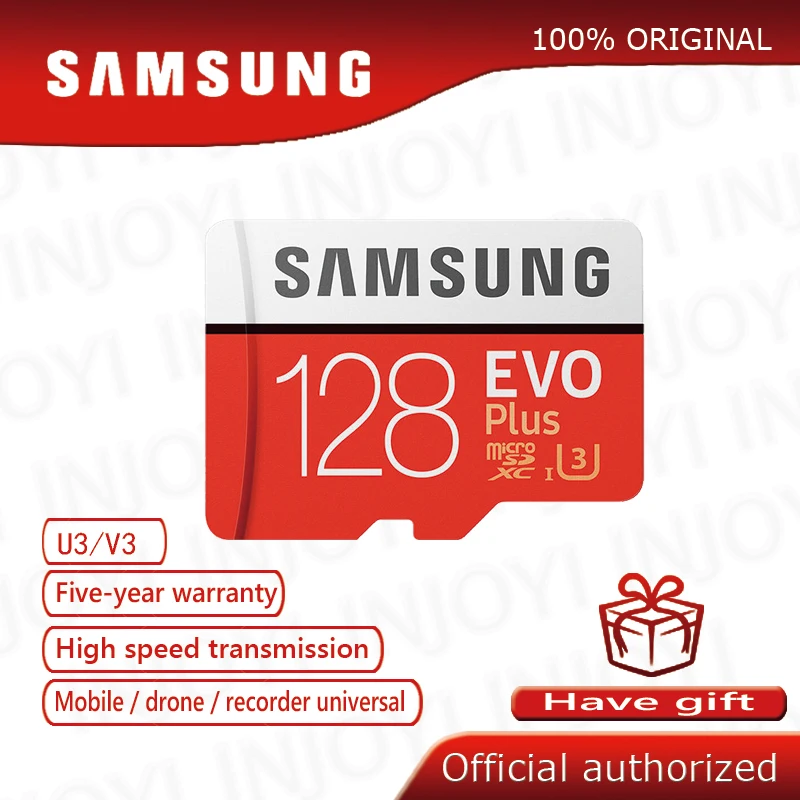 Original Samsung EVO+ 128GB Class10 Micro SD Card C10 80MB/S SDHC SDXC UHS-1 Flash Memory MicroSD TF Card cartao de memoria
Original Samsung EVO+ 128GB Class10 Micro SD Card C10 80MB/S SDHC SDXC UHS-1 Flash Memory MicroSD TF Card cartao de memoria