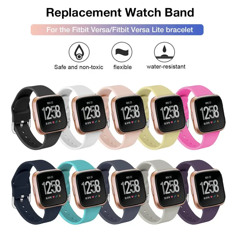 High Quality Silicone Wristband Strap Replacement Watch Band Strap Bracelet Accessories For Fitbit Versa /Fit Bit Versa Lite
High Quality Silicone Wristband Strap Replacement Watch Band Strap Bracelet Accessories For Fitbit Versa /Fit Bit Versa Lite