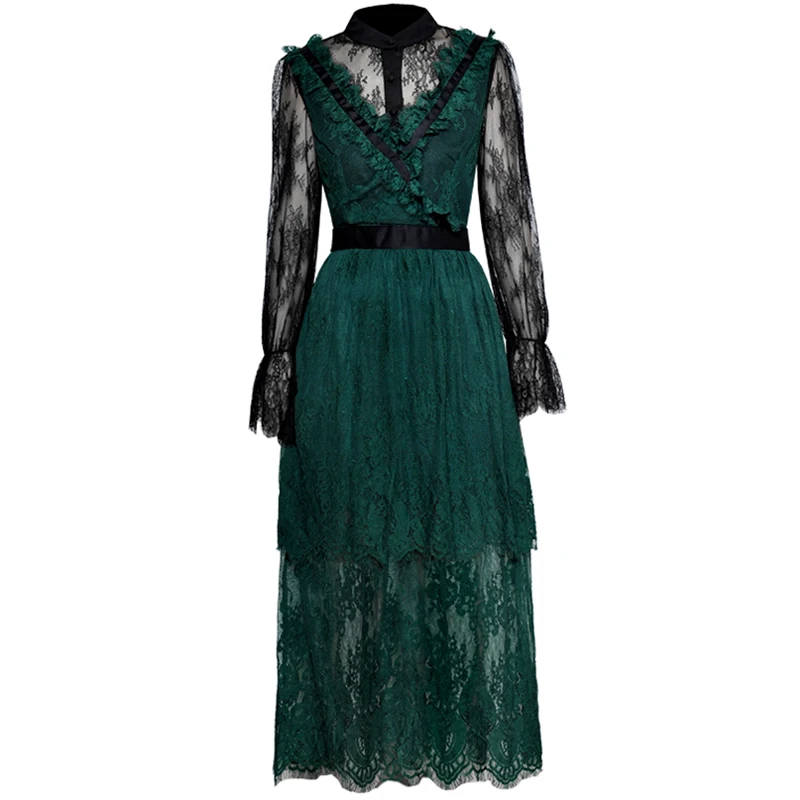 Red RoosaRosee Europe And United States New High-end Boutique Women's Round Neck Long Flare Sleeve Ruffles Lace Maxi Dress
Red RoosaRosee Europe And United States New High-end Boutique Women's Round Neck Long Flare Sleeve Ruffles Lace Maxi Dress