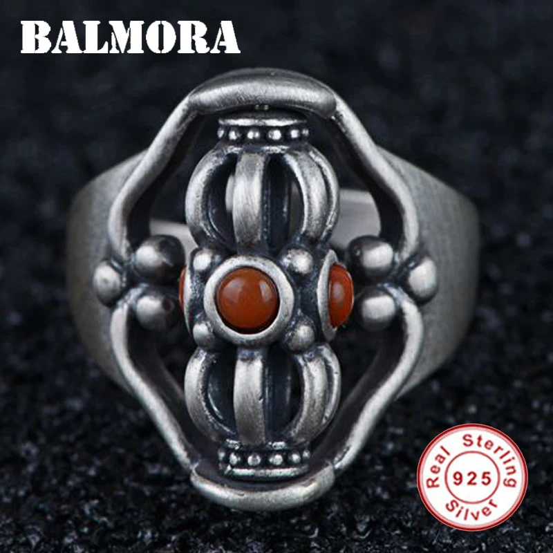 BALMORA 925 Sterling Silver Rotatable Red Carnelian Lantern Open Rings for Women Men Vintage Fashion Jewelry Anillos SY22327
BALMORA 925 Sterling Silver Rotatable Red Carnelian Lantern Open Rings for Women Men Vintage Fashion Jewelry Anillos SY22327